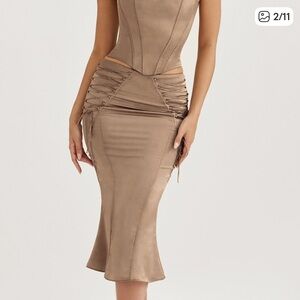 House of CB Tan Midi Dress